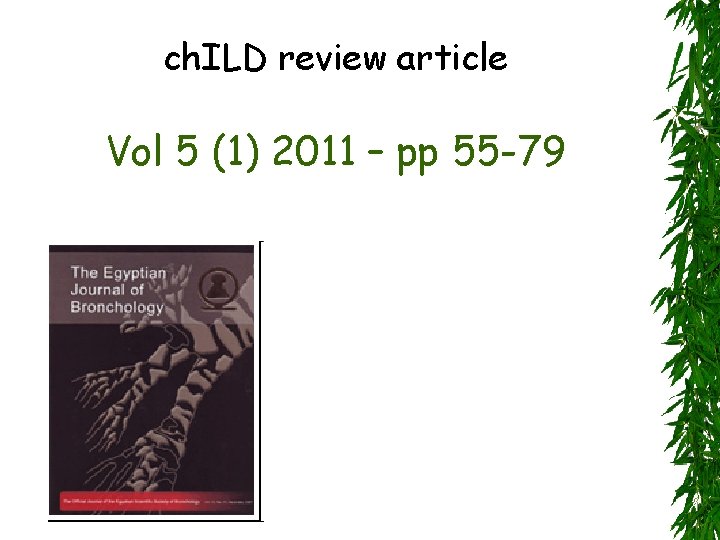 ch. ILD review article Vol 5 (1) 2011 – pp 55 -79 