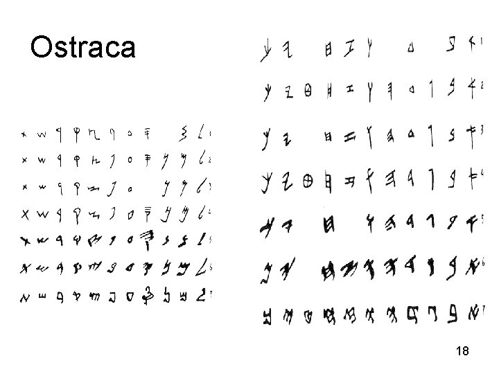 Ostraca http: //en. wikipedia. org/wiki/Gezer_calendar 18 