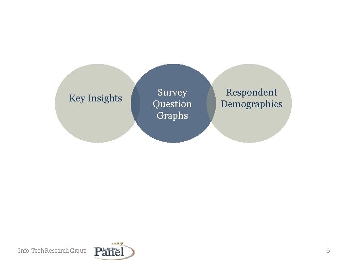 Key Insights Info-Tech Research Group Survey Question Graphs Respondent Demographics 6 