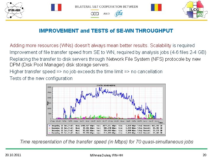 IMPROVEMENT and TESTS of SE-WN THROUGHPUT Adding more resources (WNs) doesn't always mean better