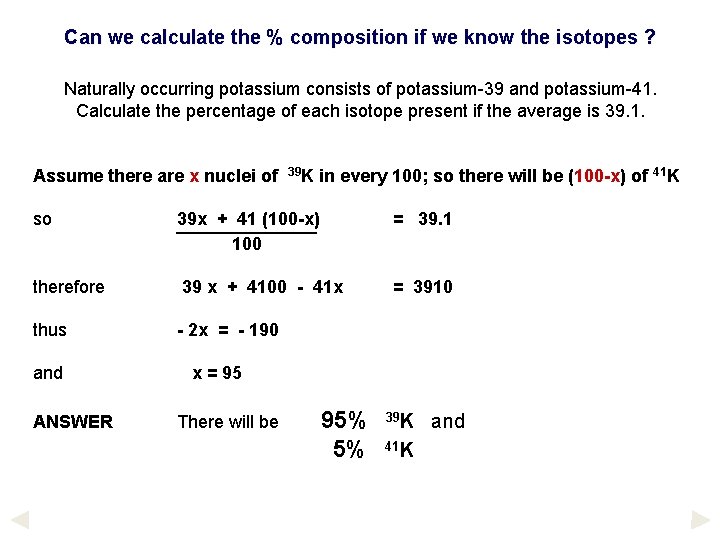 Can we calculate the % composition if we know the isotopes ? Naturally occurring