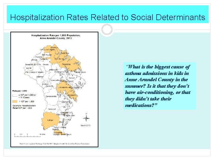 Hospitalization Rates Related to Social Determinants “What is the biggest cause of asthma admissions