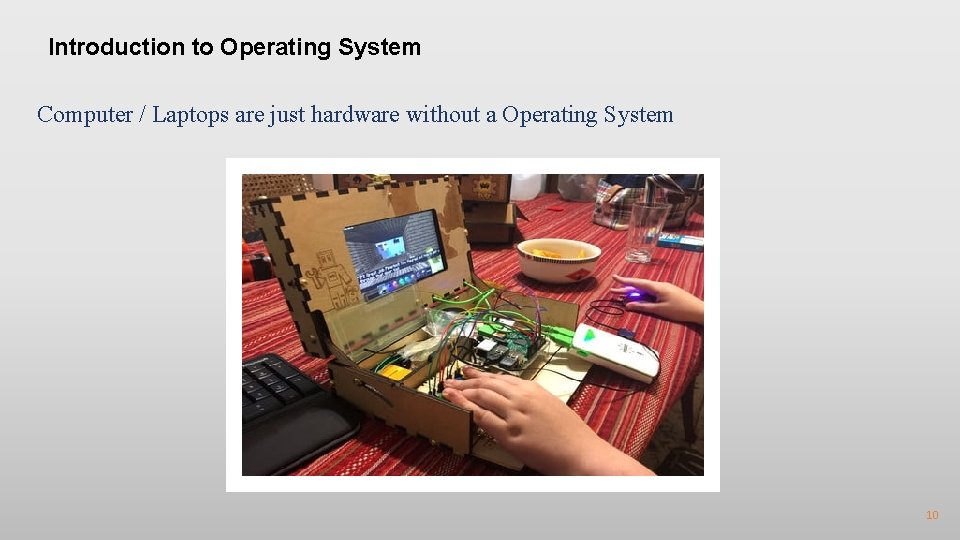 Introduction to Operating System Computer / Laptops are just hardware without a Operating System