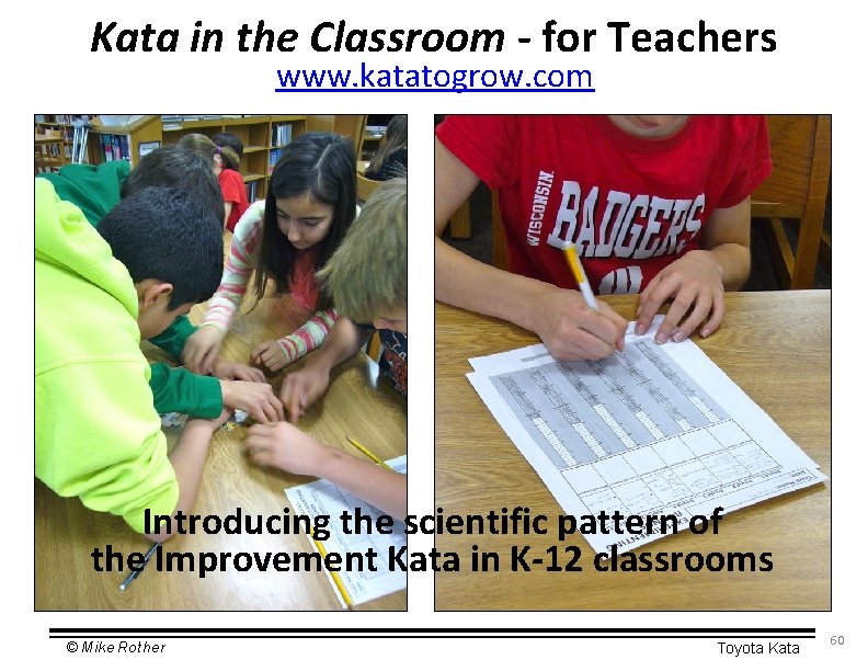 Kata in the Classroom - for Teachers www. katatogrow. com Introducing the scientific pattern