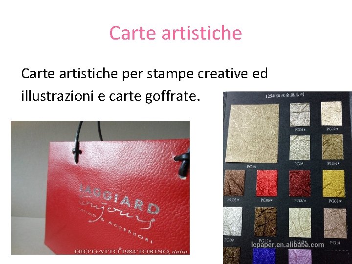 Carte artistiche per stampe creative ed illustrazioni e carte goffrate. 