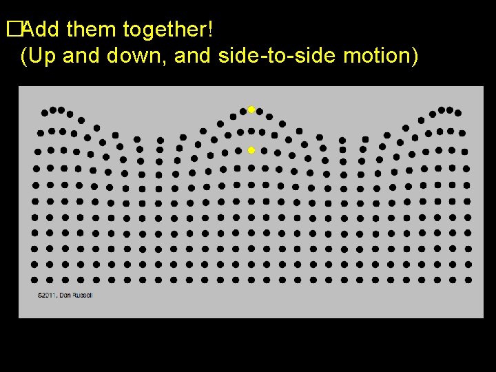 �Add them together! (Up and down, and side-to-side motion) 