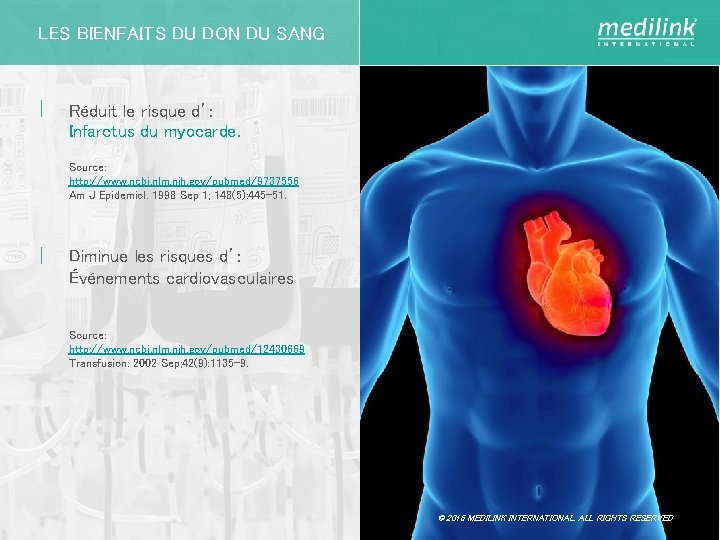 LES BIENFAITS DU DON DU SANG | Réduit le risque d’: Infarctus du myocarde.