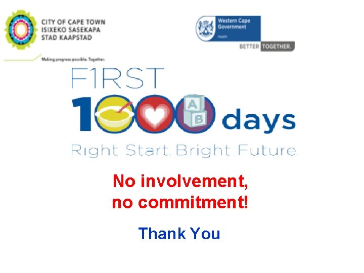 No involvement, no commitment! Thank You 
