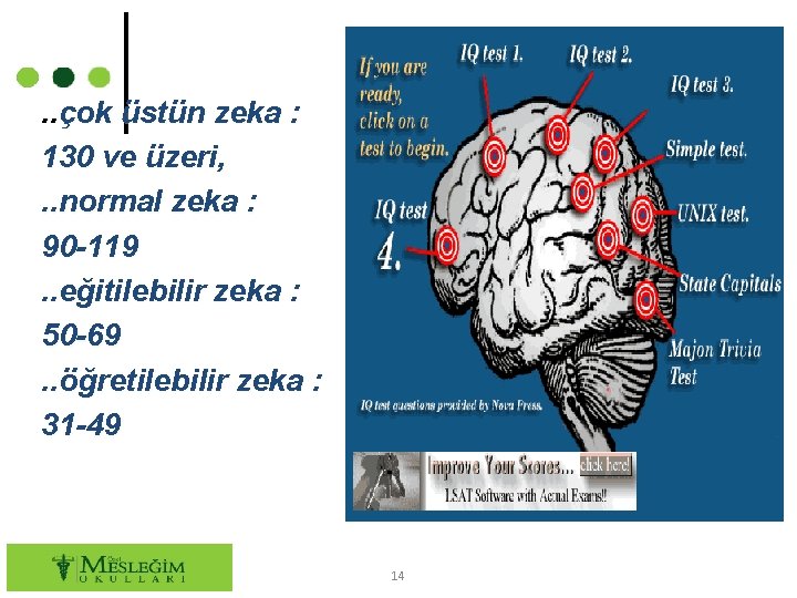 . . çok üstün zeka : 130 ve üzeri, . . normal zeka :