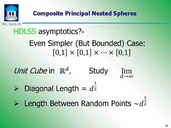 Composite Principal Nested Spheres UNC, Stat & OR • 40 