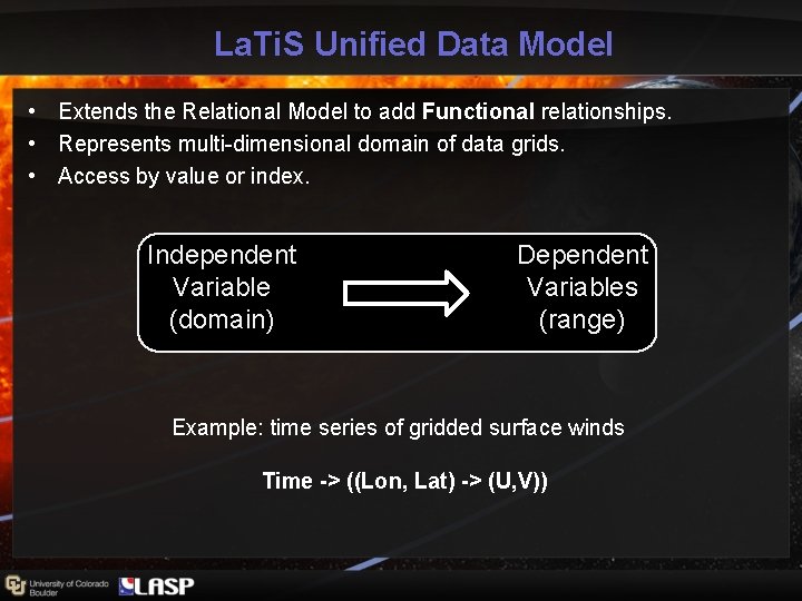 La. Ti. S Unified Data Model • Extends the Relational Model to add Functional La. Ti. S Unified Data Model • Extends the Relational Model to add Functional