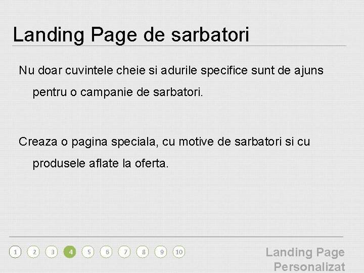 Landing Page de sarbatori Nu doar cuvintele cheie si adurile specifice sunt de ajuns