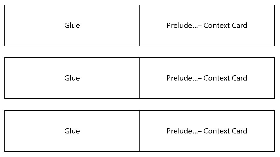 Glue Prelude…– Context Card 