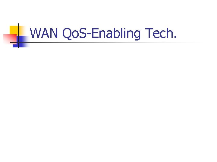 WAN Qo. S-Enabling Tech. 