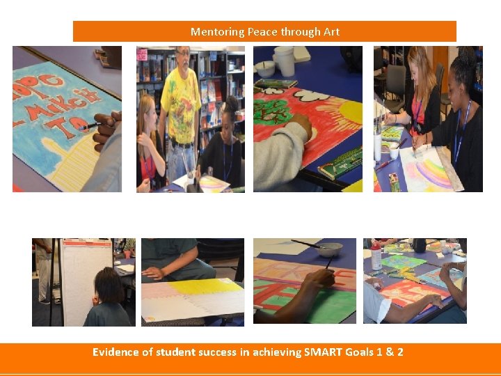 Mentoring Peace through Art Evidence of student success in achieving SMART Goals 1 &