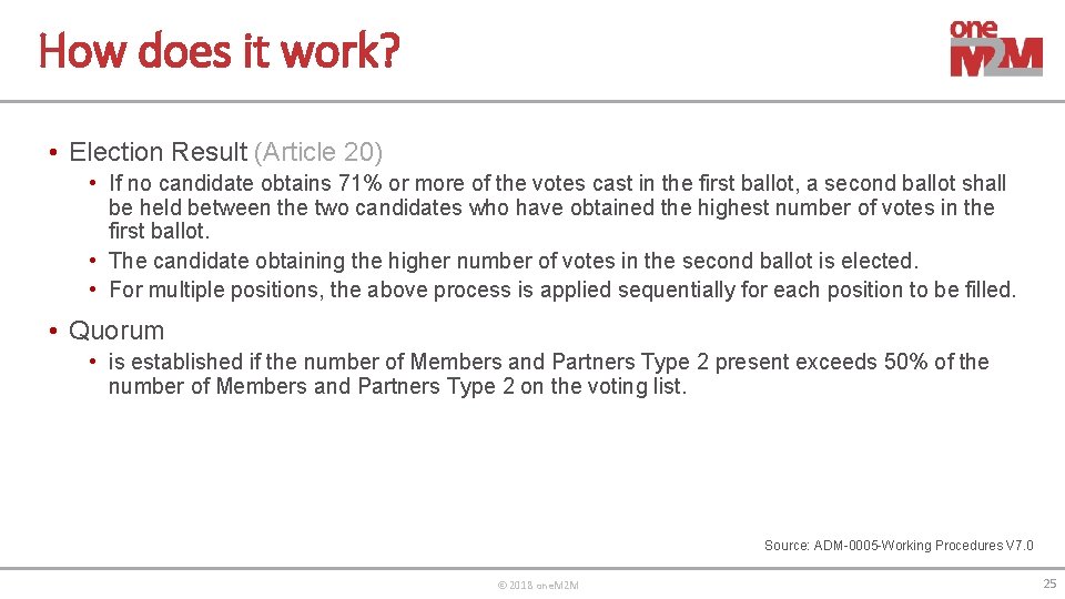 How does it work? • Election Result (Article 20) • If no candidate obtains