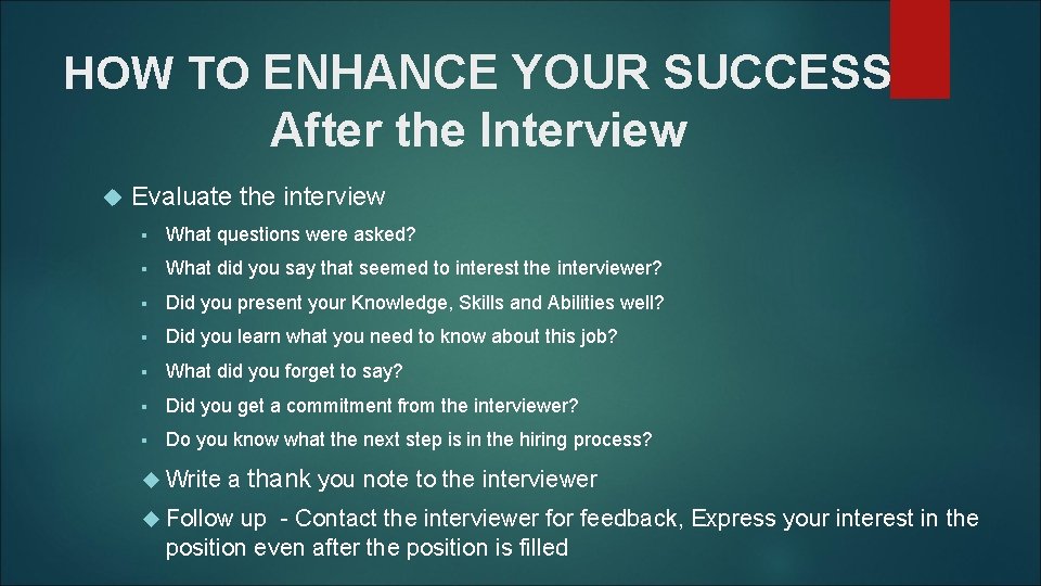 How to be Successful During a Job Interview