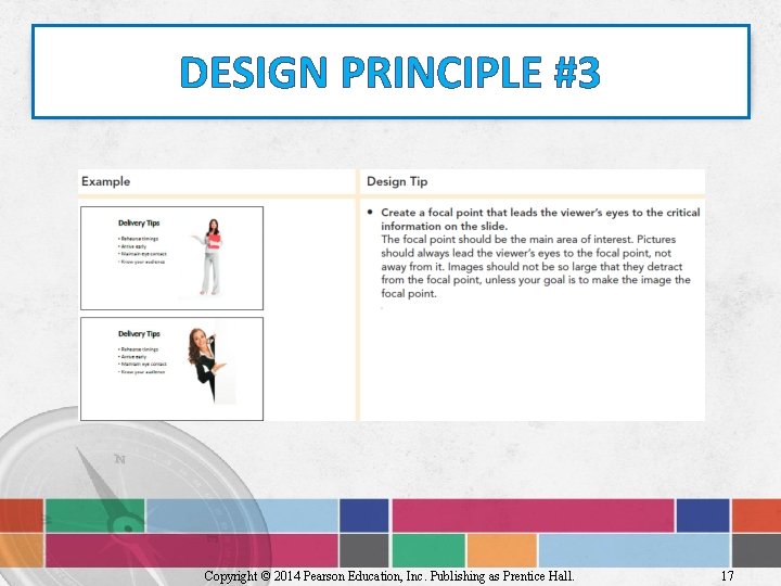 DESIGN PRINCIPLE #3 Copyright © 2014 Pearson Education, Inc. Publishing as Prentice Hall. 17