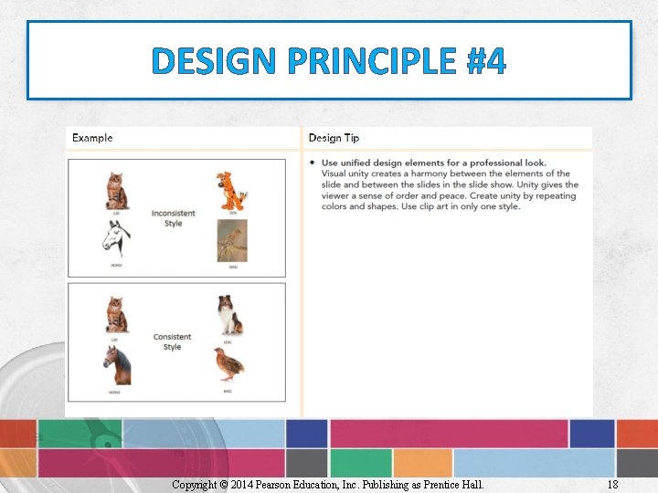 DESIGN PRINCIPLE #4 Copyright © 2014 Pearson Education, Inc. Publishing as Prentice Hall. 18