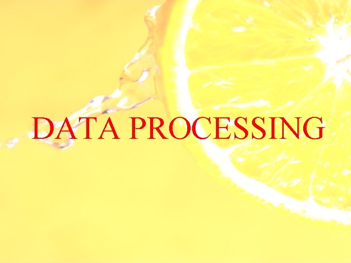 DATA PROCESSING 