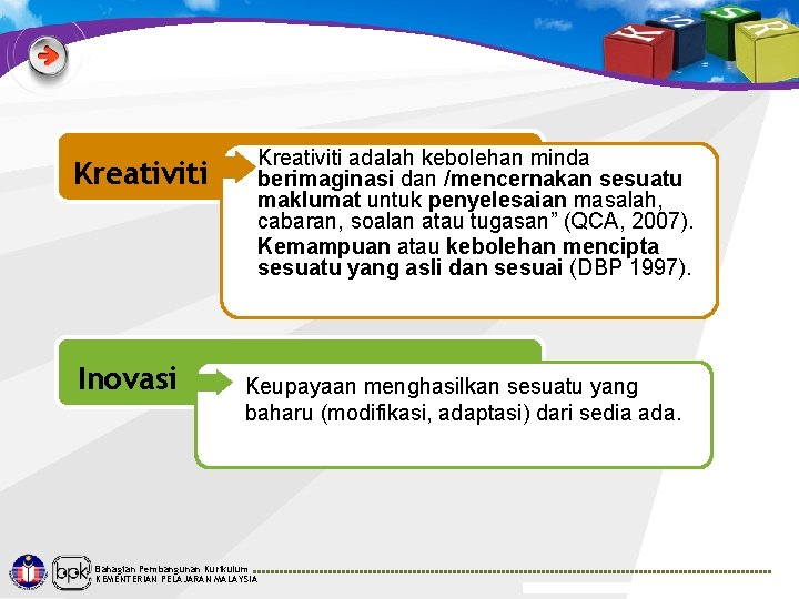 Kreativiti adalah kebolehan minda berimaginasi dan /mencernakan sesuatu maklumat untuk penyelesaian masalah, cabaran, soalan