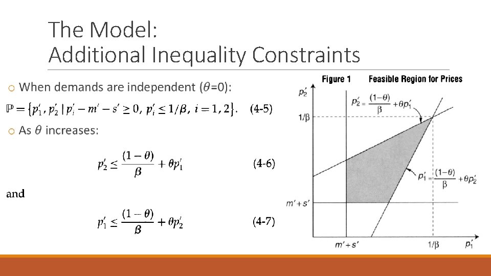 The Model: Additional Inequality Constraints 