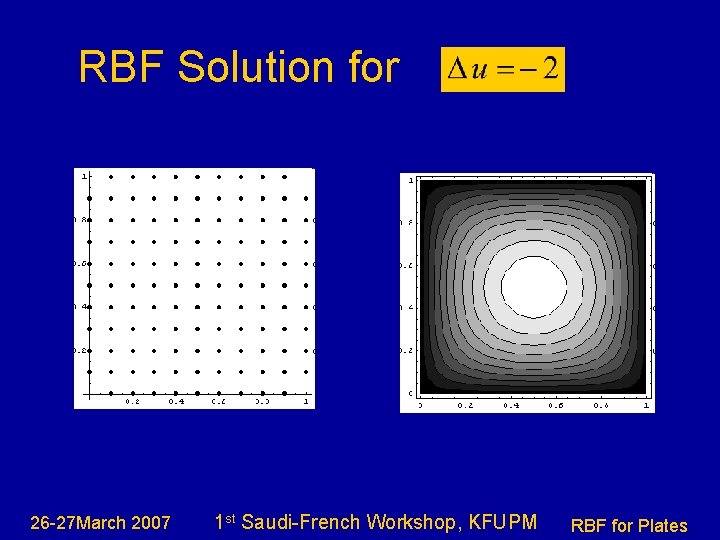 RBF Solution for 26 -27 March 2007 1 st Saudi-French Workshop, KFUPM RBF for