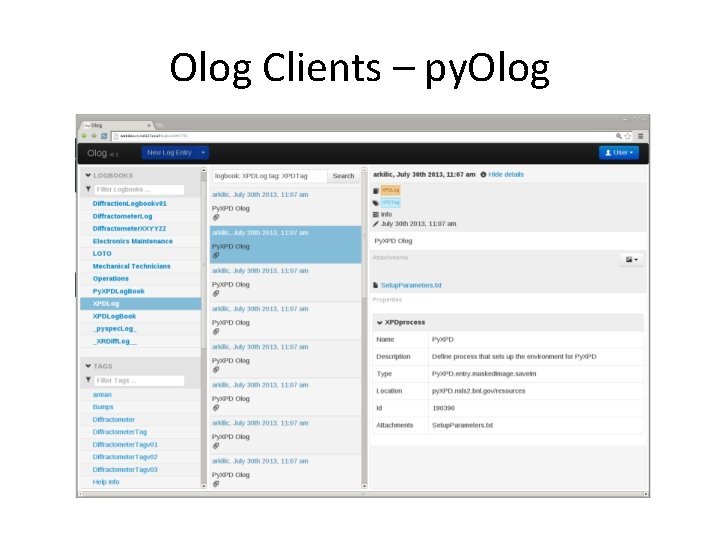 Olog Clients – py. Olog 