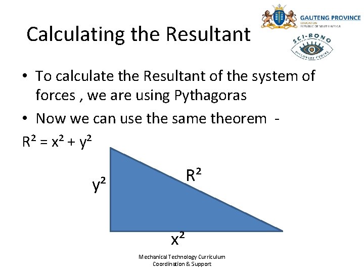 Calculating the Resultant • To calculate the Resultant of the system of forces ,