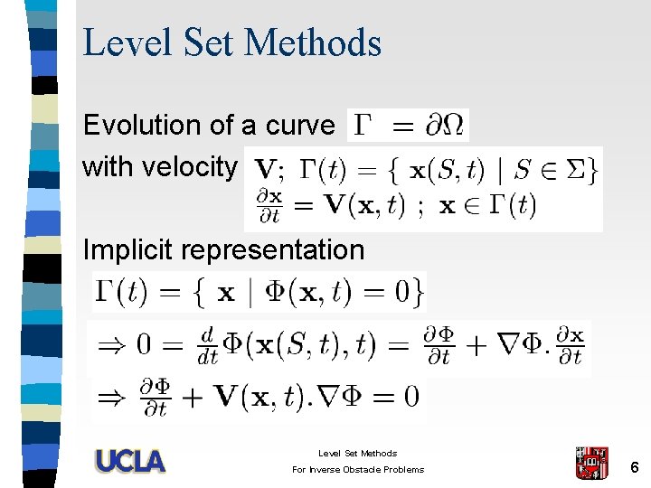 Level Set Methods For Inverse Obstacle Problems Martin