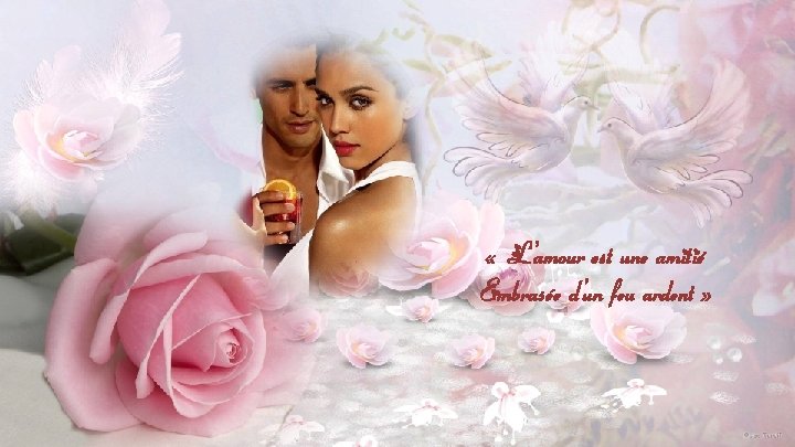  « L’amour est une amitié Embrasée d’un feu ardent » 