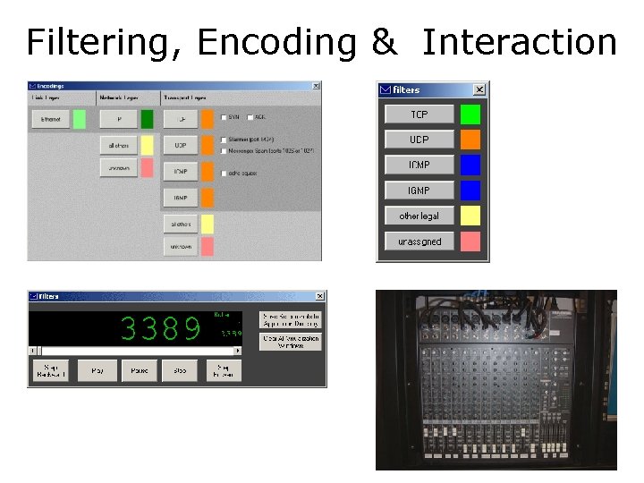 Filtering, Encoding & Interaction 