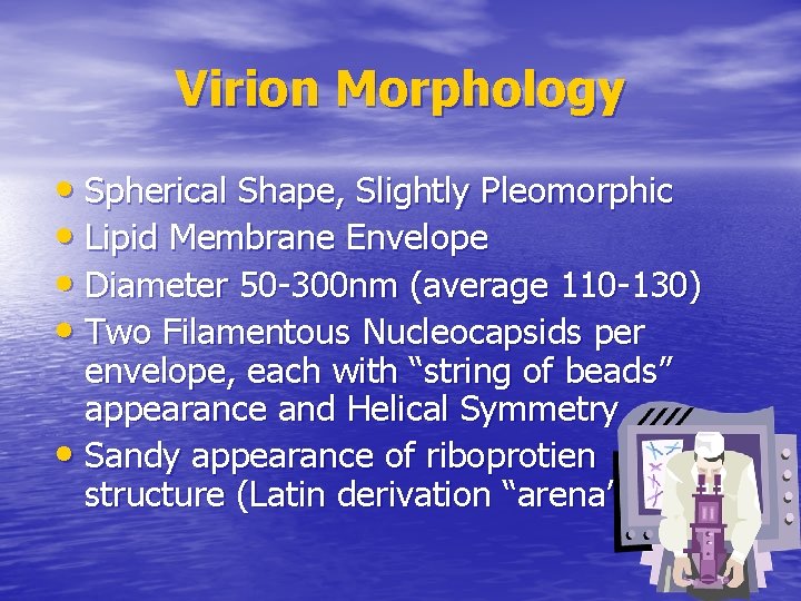 Virion Morphology • Spherical Shape, Slightly Pleomorphic • Lipid Membrane Envelope • Diameter 50