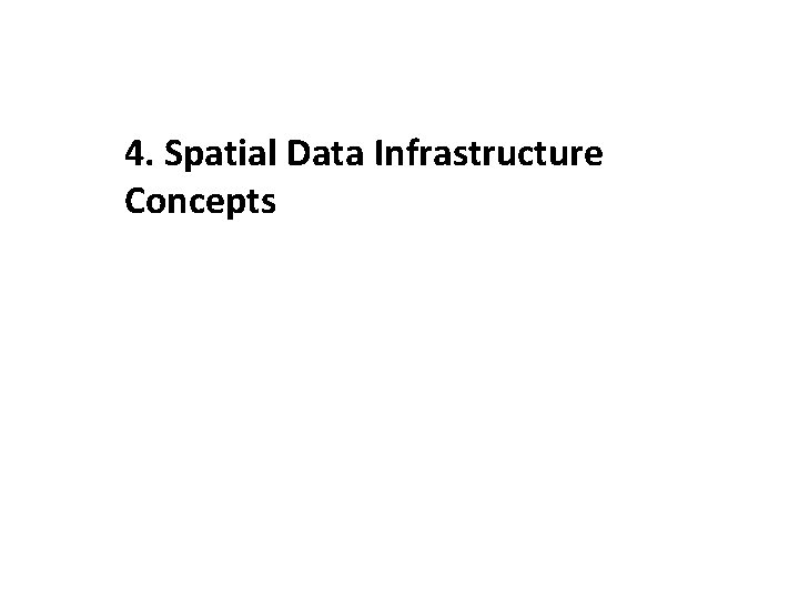 4. Spatial Data Infrastructure Concepts 