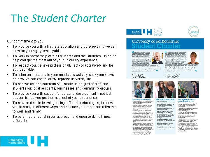 Student Charter The Student. The Charter Our commitment to you • To provide you