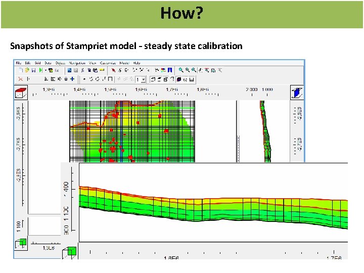 How? Snapshots of Stampriet model – steady state calibration 