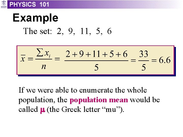 Example The set: 2, 9, 11, 5, 6 If we were able to enumerate Example The set: 2, 9, 11, 5, 6 If we were able to enumerate