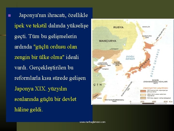 n Japonya'nın ihracatı, özellikle ipek ve tekstil dalında yükselişe geçti. Tüm bu gelişmelerin ardında