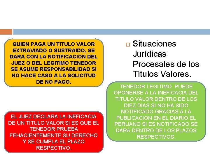 QUIEN PAGA UN TITULO VALOR EXTRAVIADO O SUSTRAIDO, SE DARA CON LA NOTIFICACION DEL