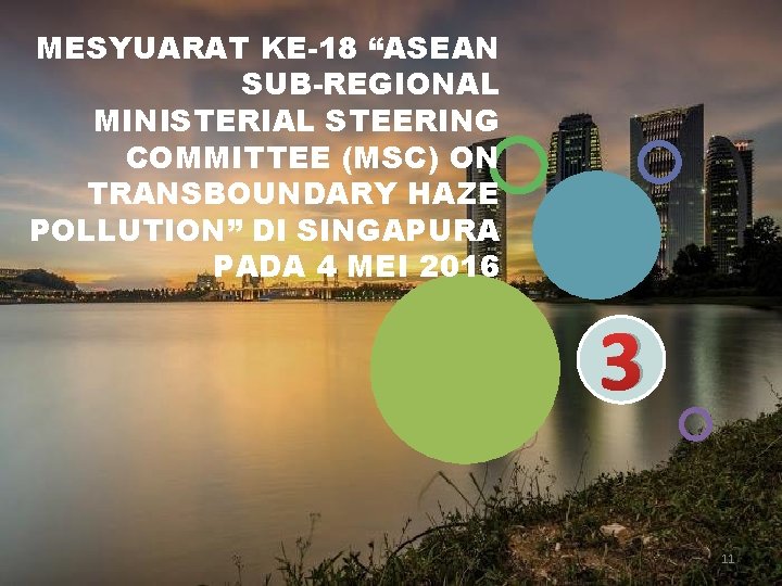 MESYUARAT KE-18 “ASEAN SUB-REGIONAL MINISTERIAL STEERING COMMITTEE (MSC) ON TRANSBOUNDARY HAZE POLLUTION” DI SINGAPURA