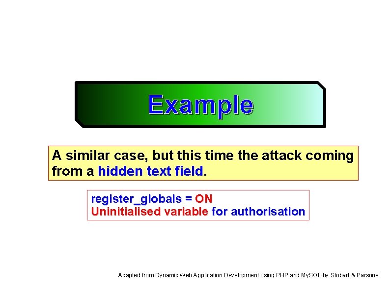Example A similar case, but this time the attack coming from a hidden text