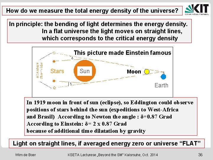 How do we measure the total energy density of the universe? In principle: the