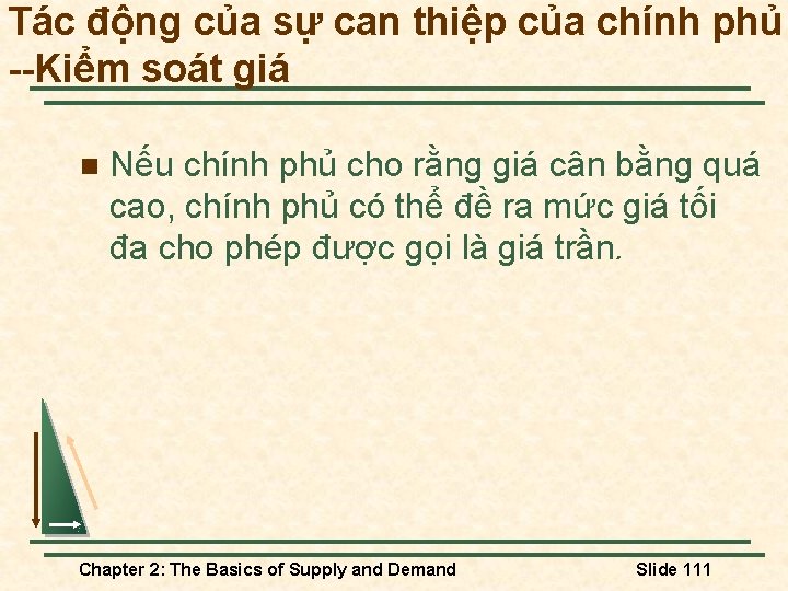 Tác động của sự can thiệp của chính phủ --Kiểm soát giá n Nếu