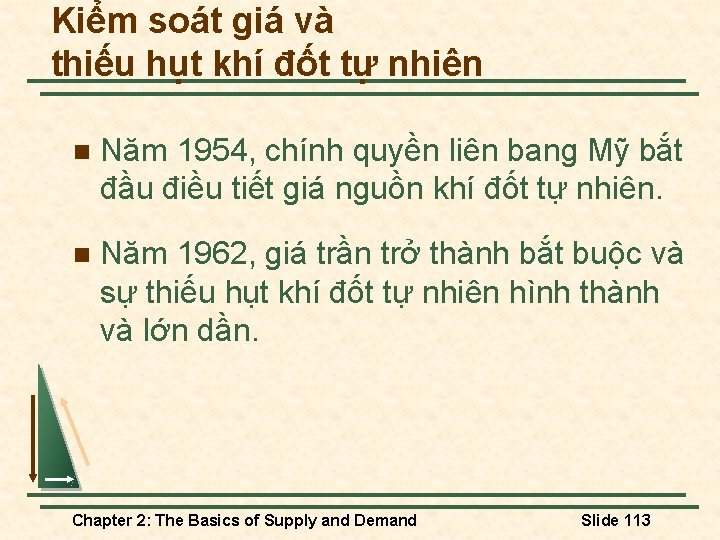 Kiểm soát giá và thiếu hụt khí đốt tự nhiên n Năm 1954, chính