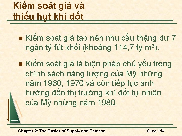 Kiểm soát giá và thiếu hụt khí đốt n Kiểm soát giá tạo nên