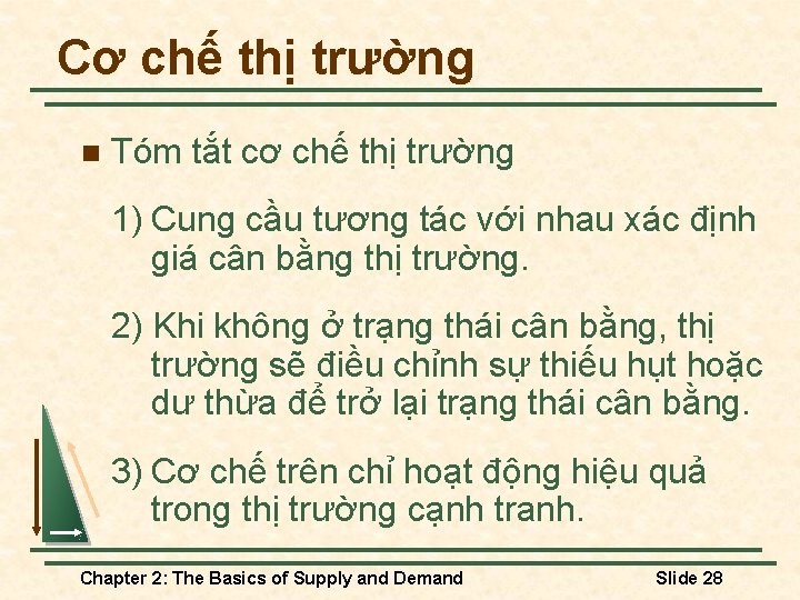 Cơ chế thị trường n Tóm tắt cơ chế thị trường 1) Cung cầu