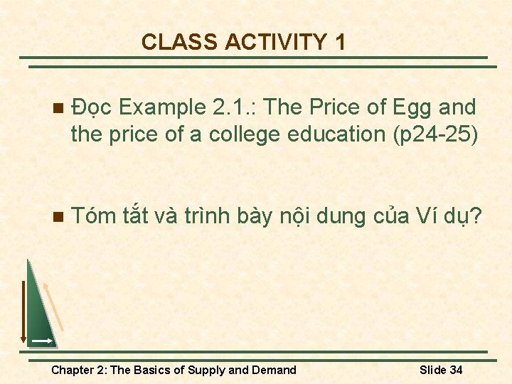 CLASS ACTIVITY 1 n Đọc Example 2. 1. : The Price of Egg and