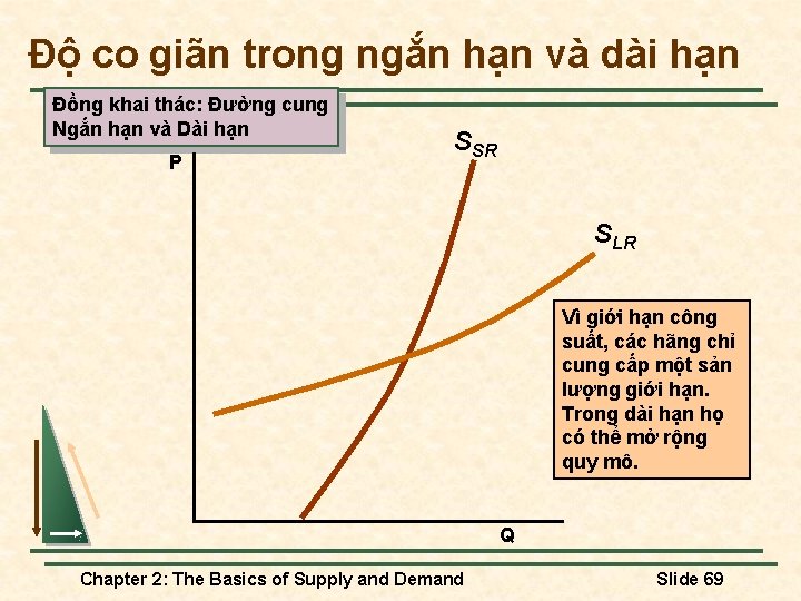 Độ co giãn trong ngắn hạn và dài hạn Đồng khai thác: Đường cung