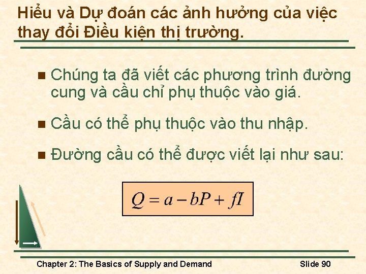 Hiểu và Dự đoán các ảnh hưởng của việc thay đổi Điều kiện thị