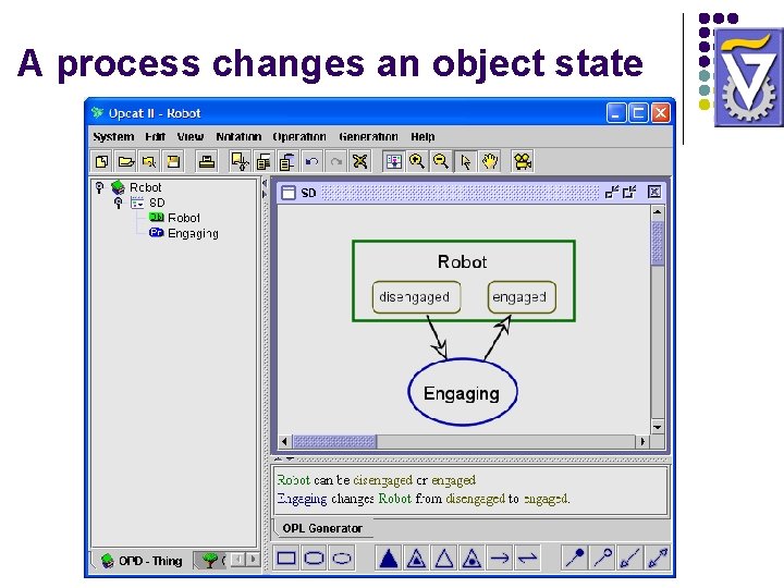 A process changes an object state A process changes an object state